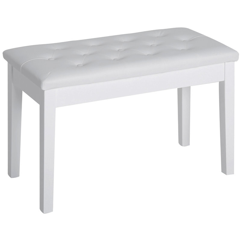 Banc de piano, fauteuil de piano Duet, Blanc