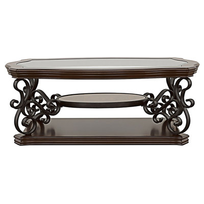 Table basse avec plateau en verre