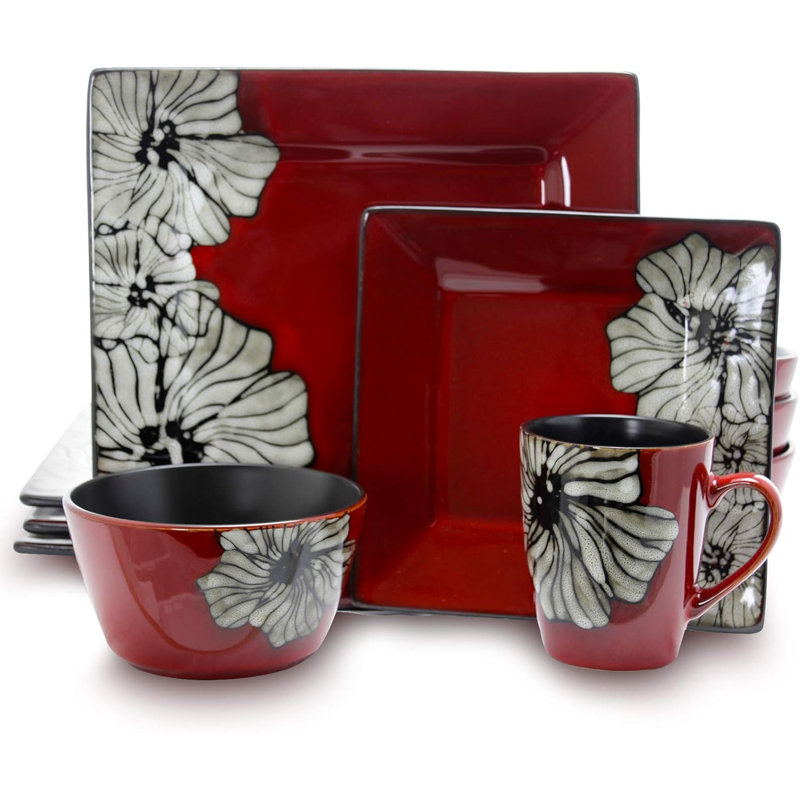 Dinnerware amd Place setting Stoneware Dinnerware Set 16 Piece - Service for 4