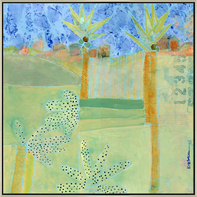 Under The Palms Giclee On Canvas by Jill Krasner, Chrome