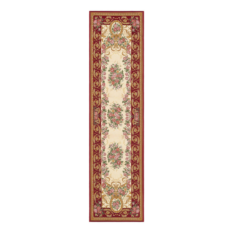 Indoor/Outdoor Traditional Area Rug, Runner 2' x 8'