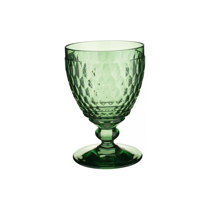 Villeroy & Boch Boston Crystal Water Goblet 11.75 oz, 13.5 oz., Green