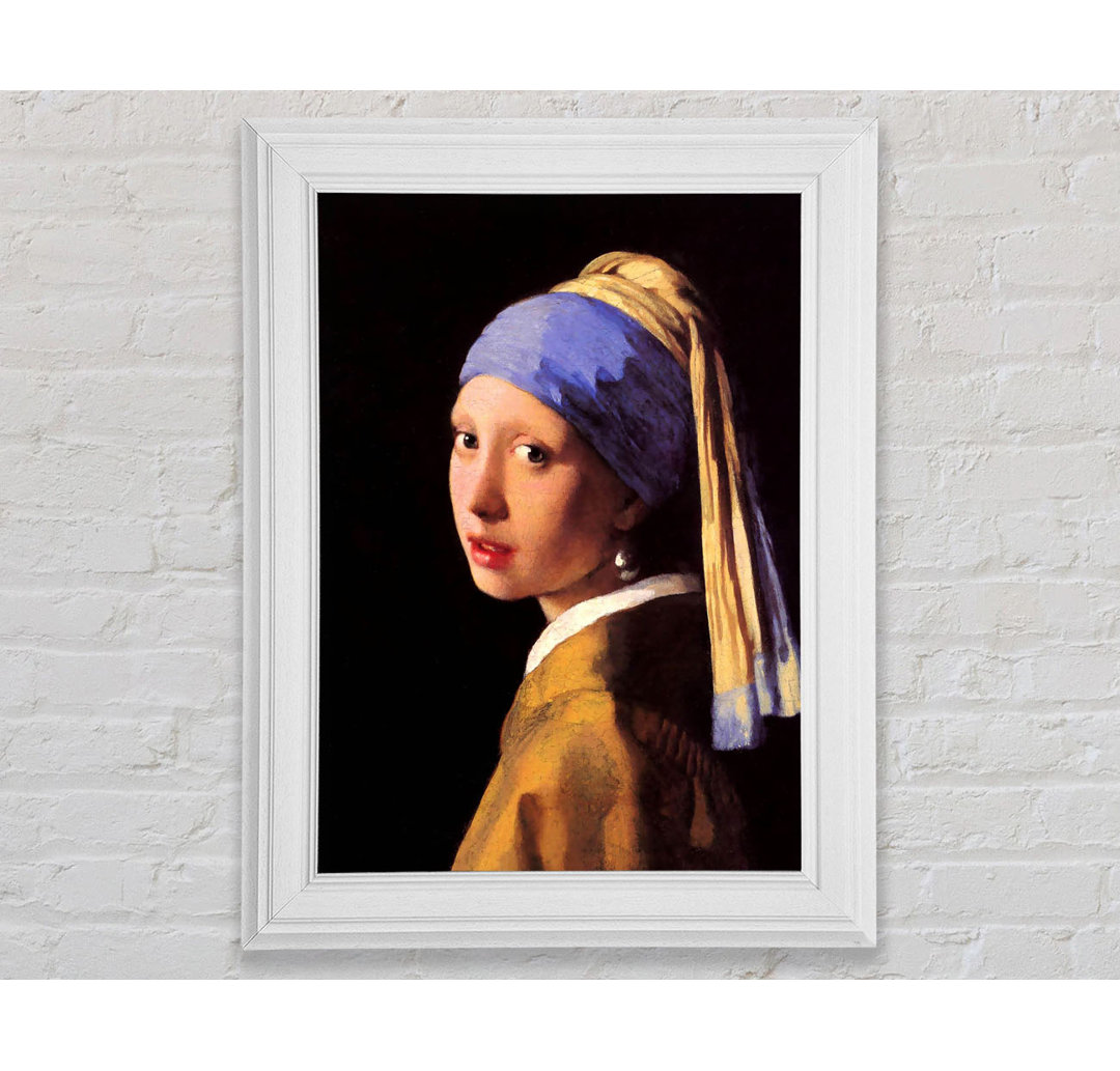 Gerahmter Fotodruck The Girl With The Pearl Earring von Vermeer