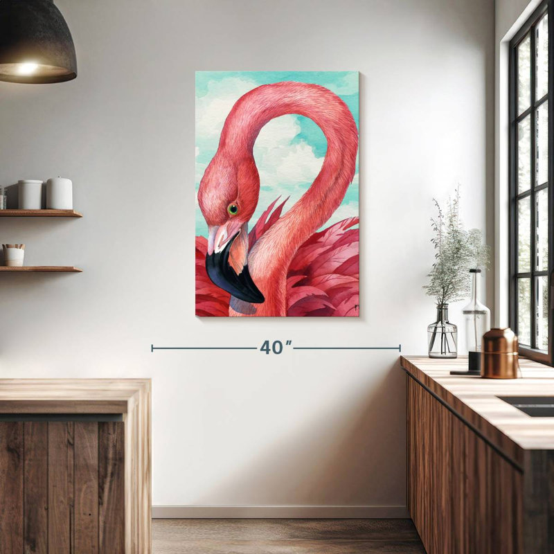 Brampt Fab Flamingo, 39" H x 26" W