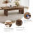 47" Walnut Wood Coffee Table, Minimalist Rectangular Living Room Center Table
