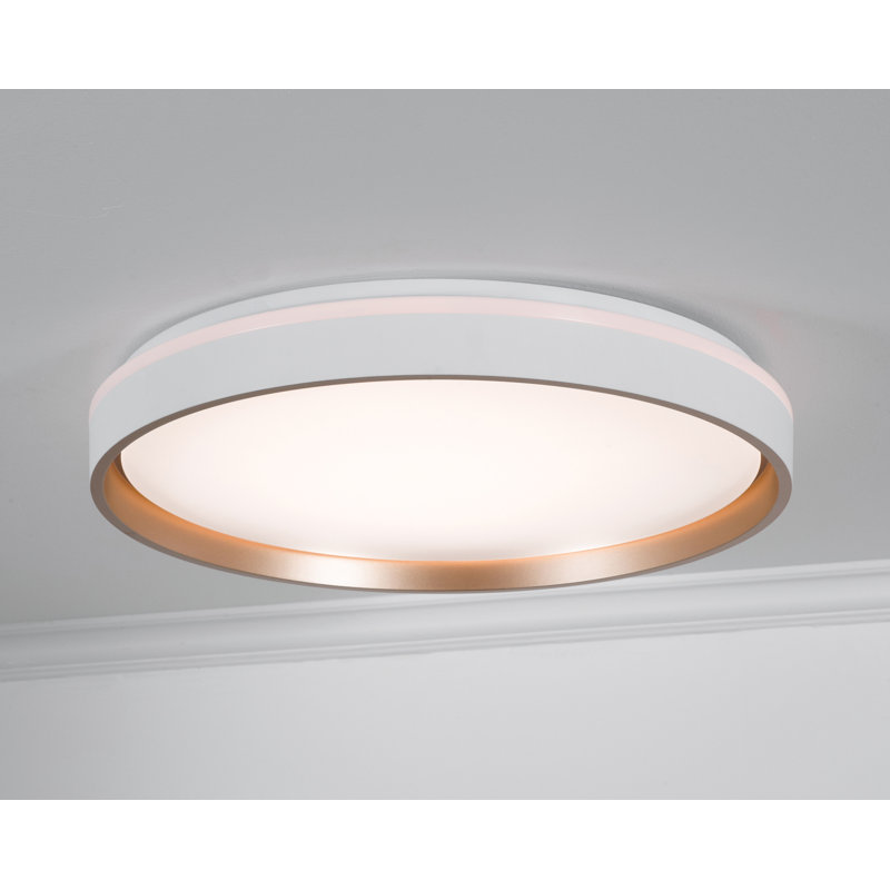 Gunver Acrylic LED Flush Mount, White, 3" H x 19" W x 19" D