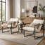 Fauteuil d'appoint élégant en velours moderne, fauteuil inclinable contemporain avec cadre en métal et siège profond pour bureau personnel-2080298896