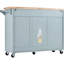 Îlot de cuisine gris avec plateau pliant. Poids de 108,25 lb. Vaste espace de rangement. Matériau: Comptoir et tablette pliables 47,24 "x 33,15"-121076867