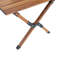 Table de cour légère - pliante en aluminium, brun, H 18,5 po pour le jardin 1 pique-nique portable en charge brune de 120 lb, imperméable