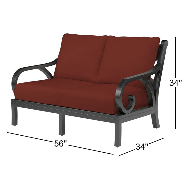 Monterey Outdoor 2 - Seat Loveseat, Canvas Henna Sunbrella® Canvas