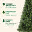 Arbre de Noël artificiel à charnière de 6 pi avec 582 pointes, branches complètes, support en plastique Holiday à 4 pieds pour la décoration intérieure, look, installation rapide, coffre-fort, support léger, arbre de décoration créatif, conseils et