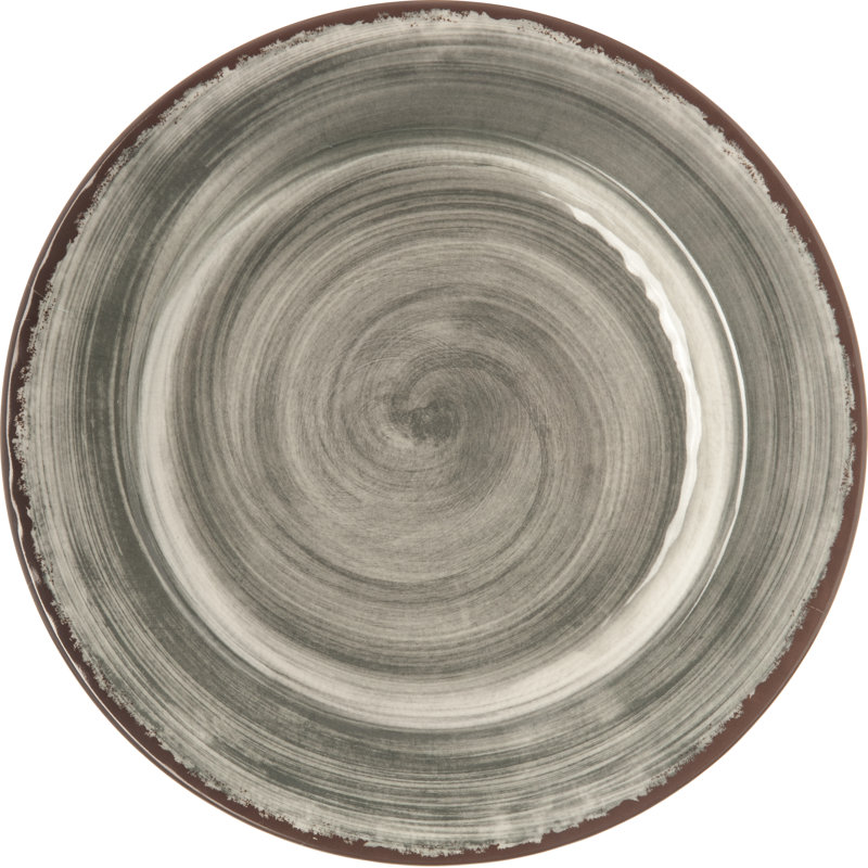 Assiette plate en mélamine 11 po Darrion, Fumée