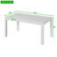 Table de salle à manger rectangulaire en bois de 152 cm (60 po) avec coins arrondis, pieds incurvés et pieds ajustables pour salle à manger-576469147