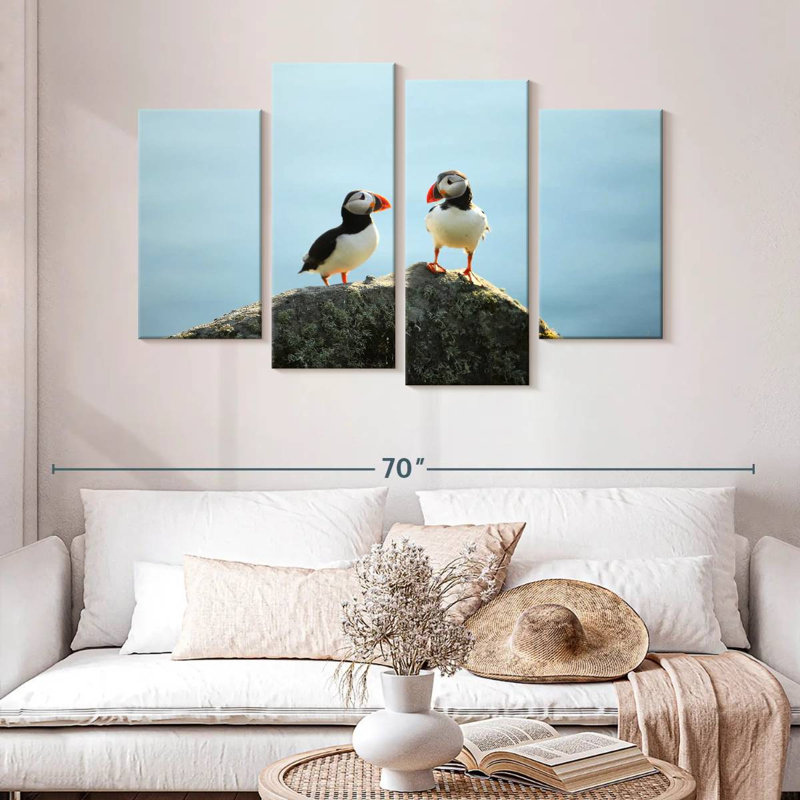 Brampt Puffin Birds, 32'' H x 52'' W
