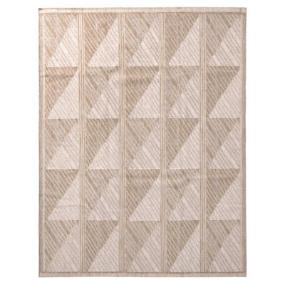 Rug & Kilim’S Scandinavian Geometric Beige Brown Wool Rug