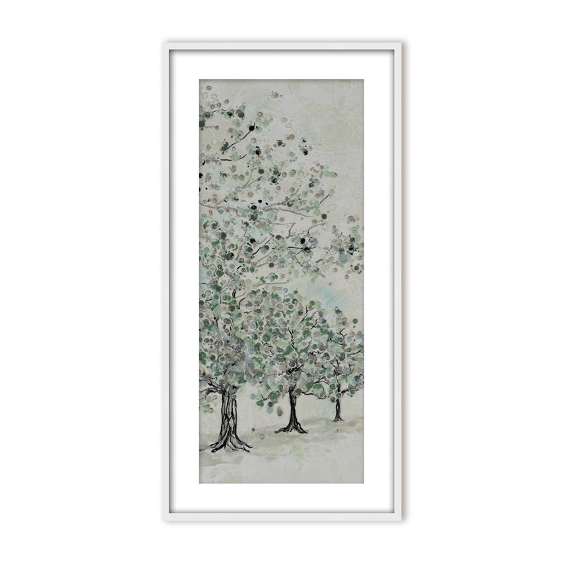 Nature Inspired "Dappled Canopy" Canvas Wall Art By , 24" H x 12" W, Framed Matted Print, Beige