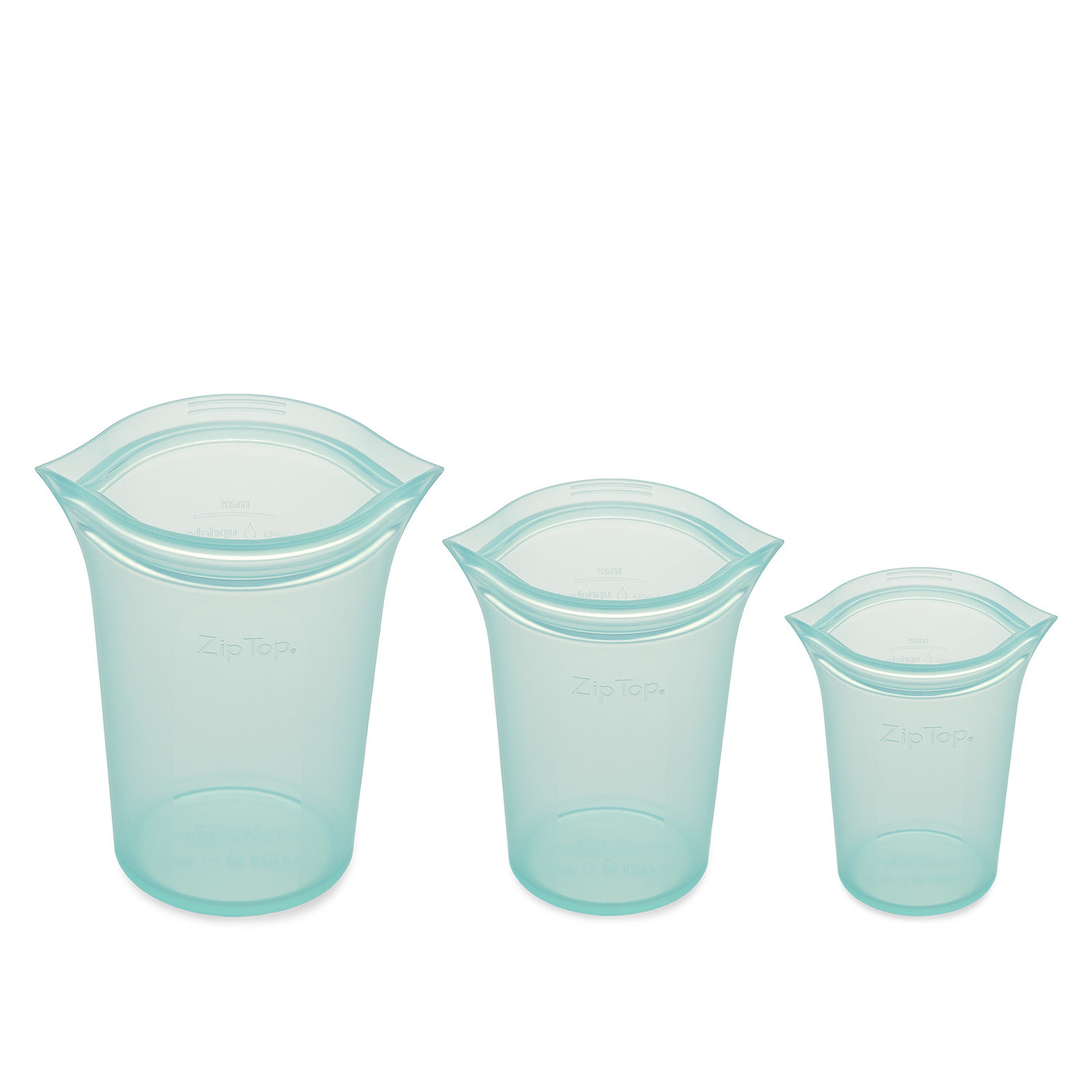Zip Top Cup Set Container Food Storage Set, Teal