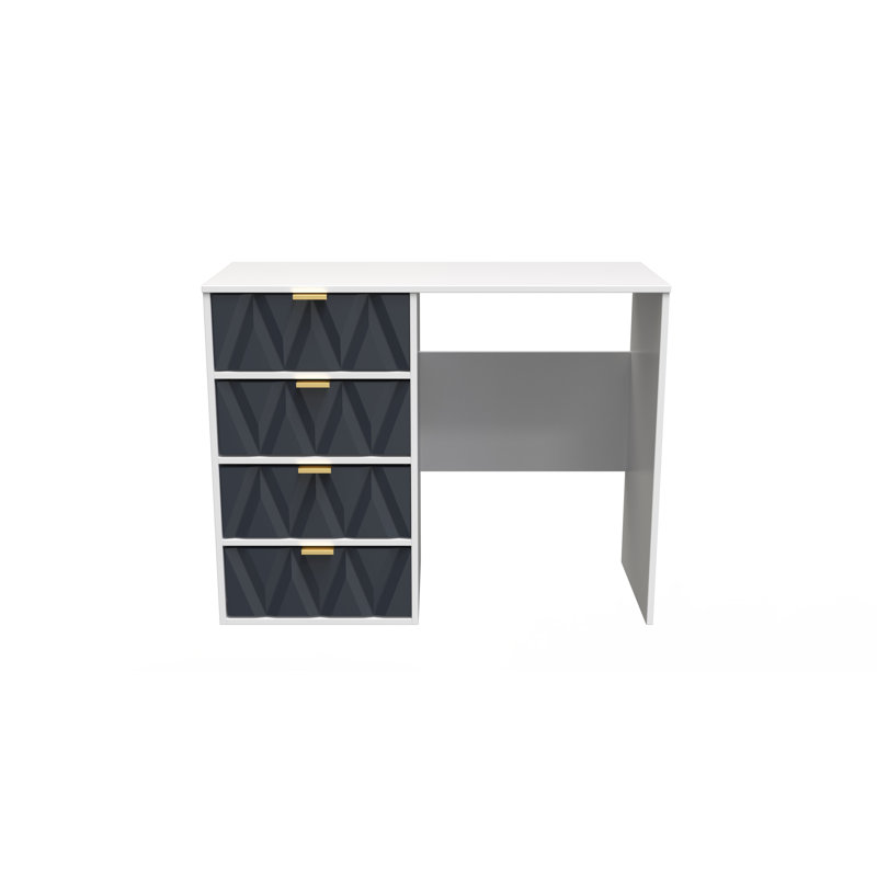 Bidzina Dressing Table, Indigo/White