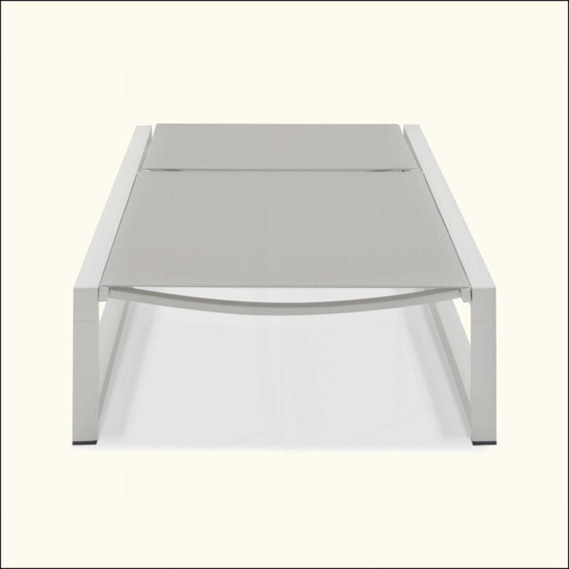 5-Level Adjustable Outdoor Chaise Lounge, Durable Aluminum Frame & PVC-coated polyester Mesh, Perfect For Patio/Poolside