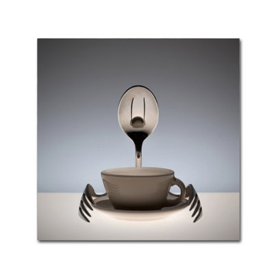 Art mural sur toile tendue - "Coffee Time" de Wieteke De Kogel pour décoration de salon, de chambre à coucher ou de bureau - 24 x 24