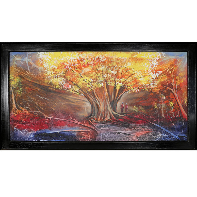 Mystical Golden Tree | Oil On Canvas | With Frame
