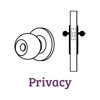 Georgian Knob with Brookshire Trim Non-Turning Lock