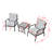 3-Piece Outdoor Chat Set With Cushioned Armchairs And Side Table-128607341