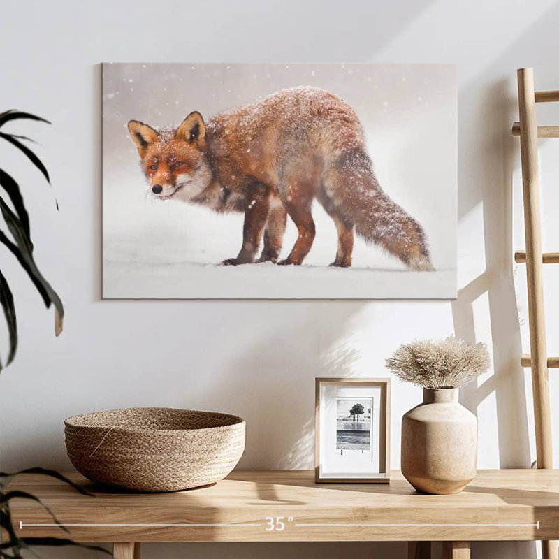 Brampt Snow Fox, 16" H x 24" W