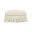 Repose-pieds en chenille beige et blanc-1873576695