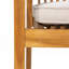 Ensemble de 2 chaises de patio en bois d'acacia robuste, siège imperméable confortable, capacité de 400 lb, structure de couleur naturelle