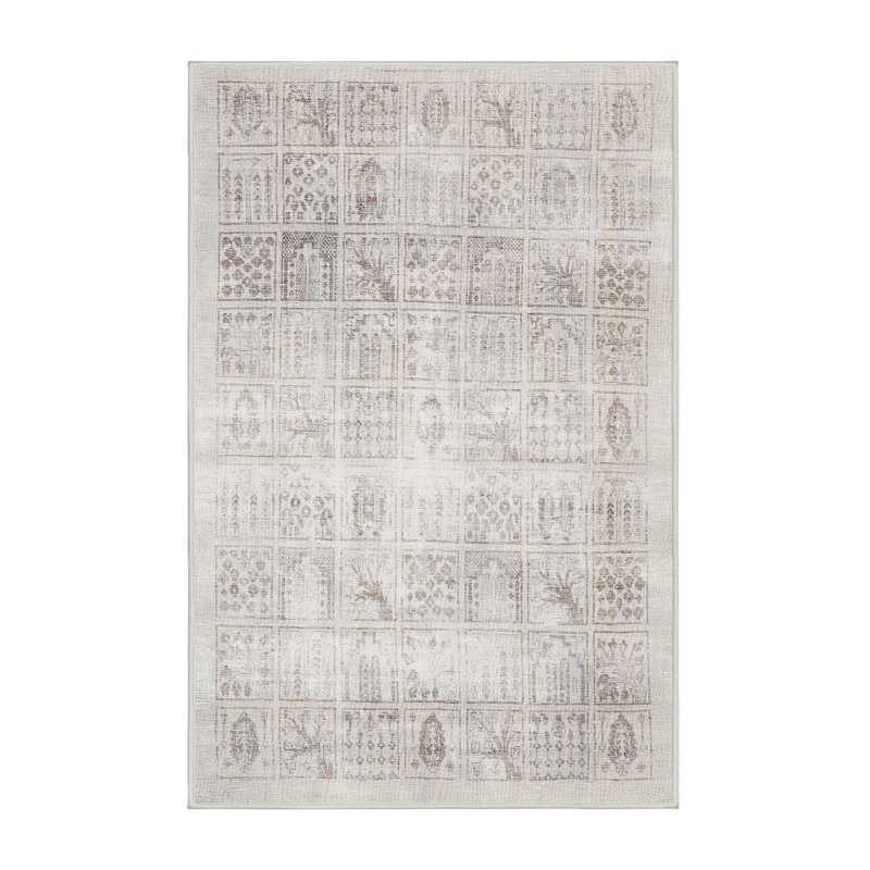 Tapis oriental tissé à la machine Afizah, Rectangle 7 pi x 9 pi