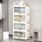 4 Tier Plastic Storage Bins With Lids 230QT, Stackable Storage Containers With Wheels, Folding Storage Boxes, Collapsible Storage Bins, Closet Organizers And Storage For Living Room,Office,Dorm