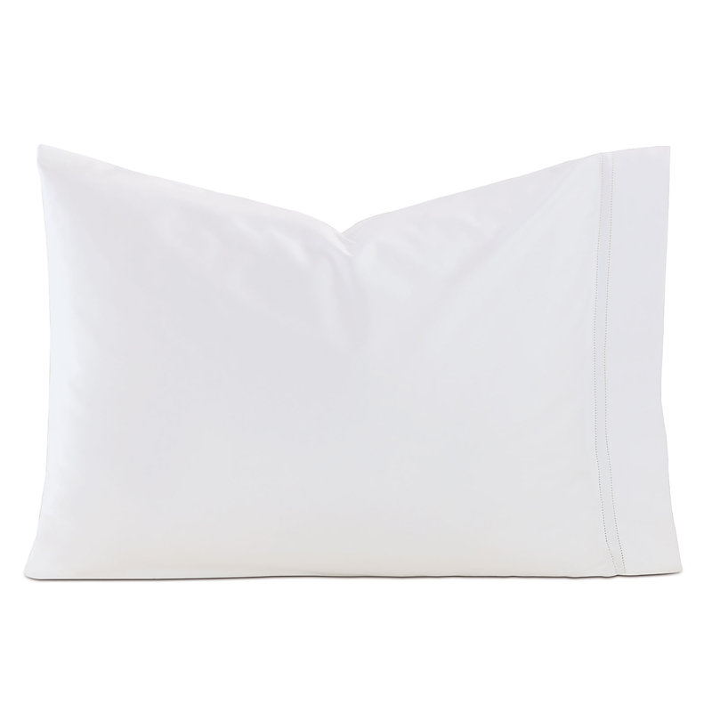 Lusso Egyptian Cotton Sateen Pillowcase, King Pillowcase, White