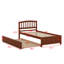 Structure de lit plateforme en bois avec lit gigogne-2048589211
