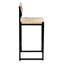 Ensemble de 2 chaises de bar en corde de papier blanc crémeux, chic pour la cuisine. Structure en métal, siège confortable, ne pas utiliser les tabourets comme cordes à sauter de 2 - siège tissé à la main de conception moderne pour divers espaces 220 lb maximum-2132675164