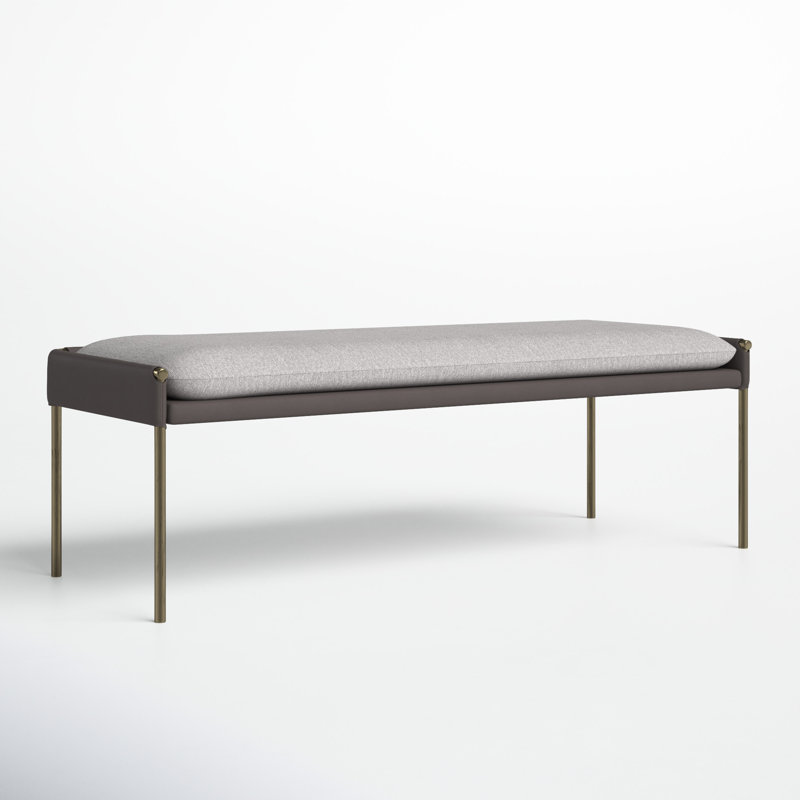 Madge Upholstered Bench, Belfast Heather Gray