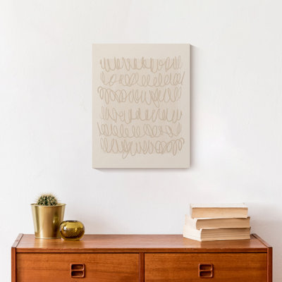 Subtle Scribble Print On Canvas