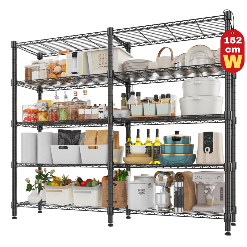 5-Tier Wide Heavy Duty Metal Shelving Unit