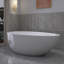 67 po X 35 po Baignoire de trempage autoportante à surface solide en blanc brillant