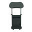 Chariot pour ordinateur portable réglable avec rangement assis et debout, noir