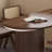 Nordic style rectangular log wood dining table set-105550374