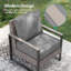 Ensemble de canapé 4 pièces, causeuse en rotin PE avec table basse et structure robuste-2003798191