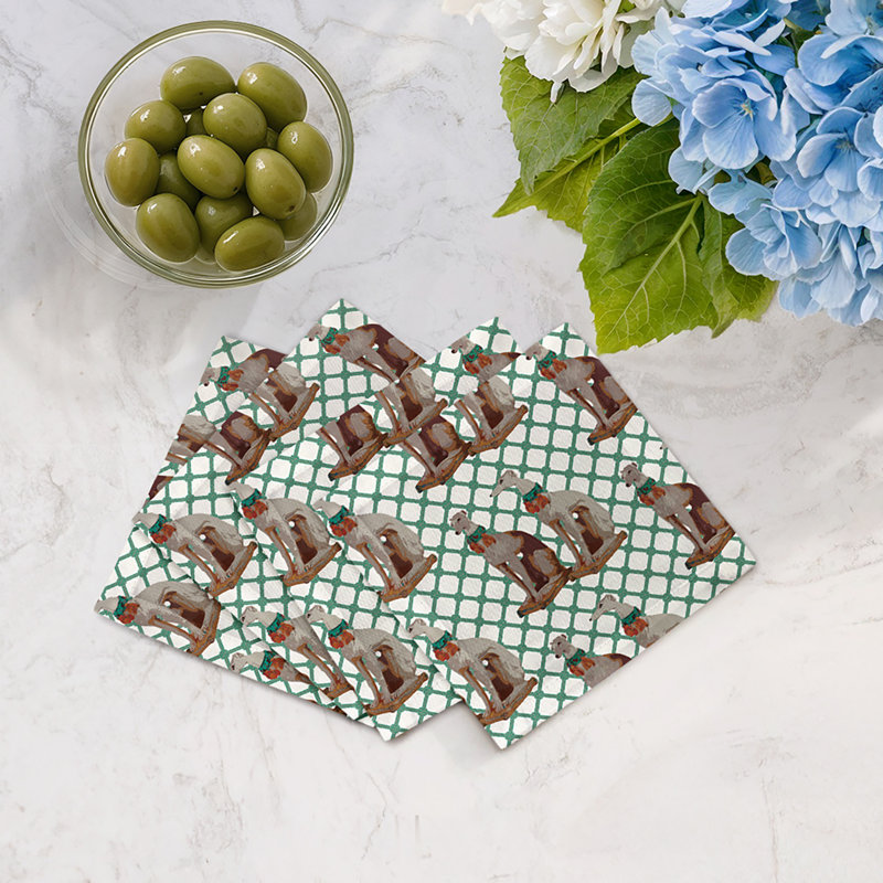 Serviettes de table en satin de coton Regal, Marion,  6" W x 6" L