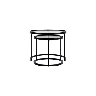 Serenity Glass Top Round Nested Tables