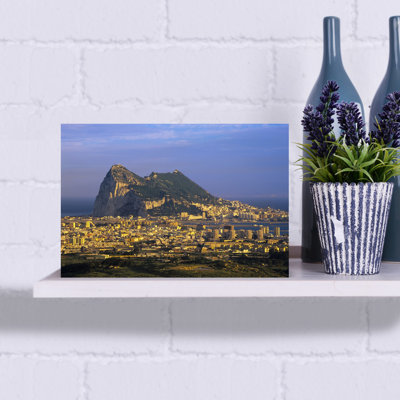 Rock Of Gibraltar And City Of Gibraltar Abstract Contemporary Architecture City Wall Art