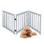 Barrière pour animaux pliable autoportante en bois massif pour chiens, 3 panneaux pour les portes, les escaliers, les couloirs, etc.-90636806-88357169