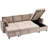 113.4" Sectional Sofa Pull-Out Sofa Bed Versatile Sofa Sleeper With Large Storage Space, Two Usb Ports And Two Cup Holders For Living Room-721838081