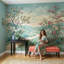 Papier peint chinois chinois vert pastel-748261931-748261968