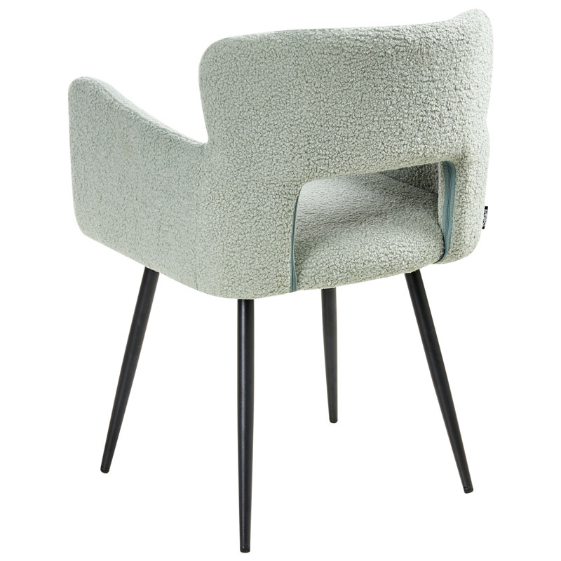 49cm H Upholstered Upholstered Back Side Chair in Green