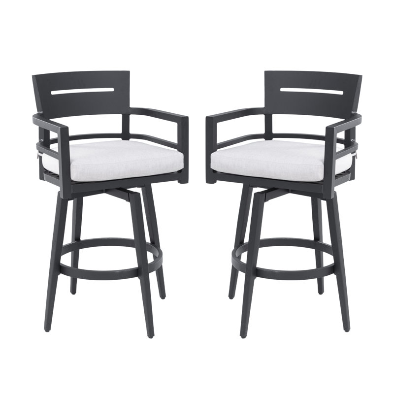 Chaises de bar pivotantes 2 pièces Modern Modern